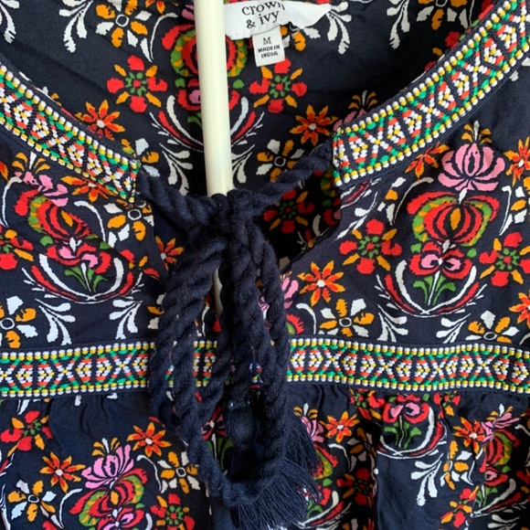 Crown snd ivy‎ balloon sleeve peasant blouse. Never worn - Picture 4 of 7